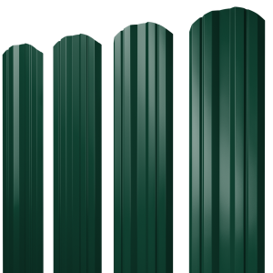 Штакетник Twin фигурный 0,5 Satin Matt RAL 6005 зеленый мох