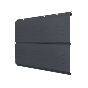 Софит ЭкоБрус new c перфорацией 0,5 Drap TX RAL 7024 мокрый асфальт