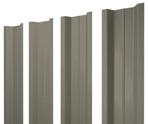 Штакетник П-образный В с прямым резом 0,45 Print Elite Milky Wood TwinColor