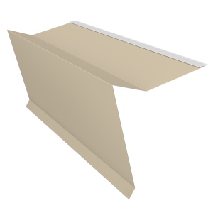 Планка ветровая для мягкой кровли 60х30х90 Фартук фронтонный S5 0,45 Drap TX RAL 1015 светлая слоновая кость (3м)