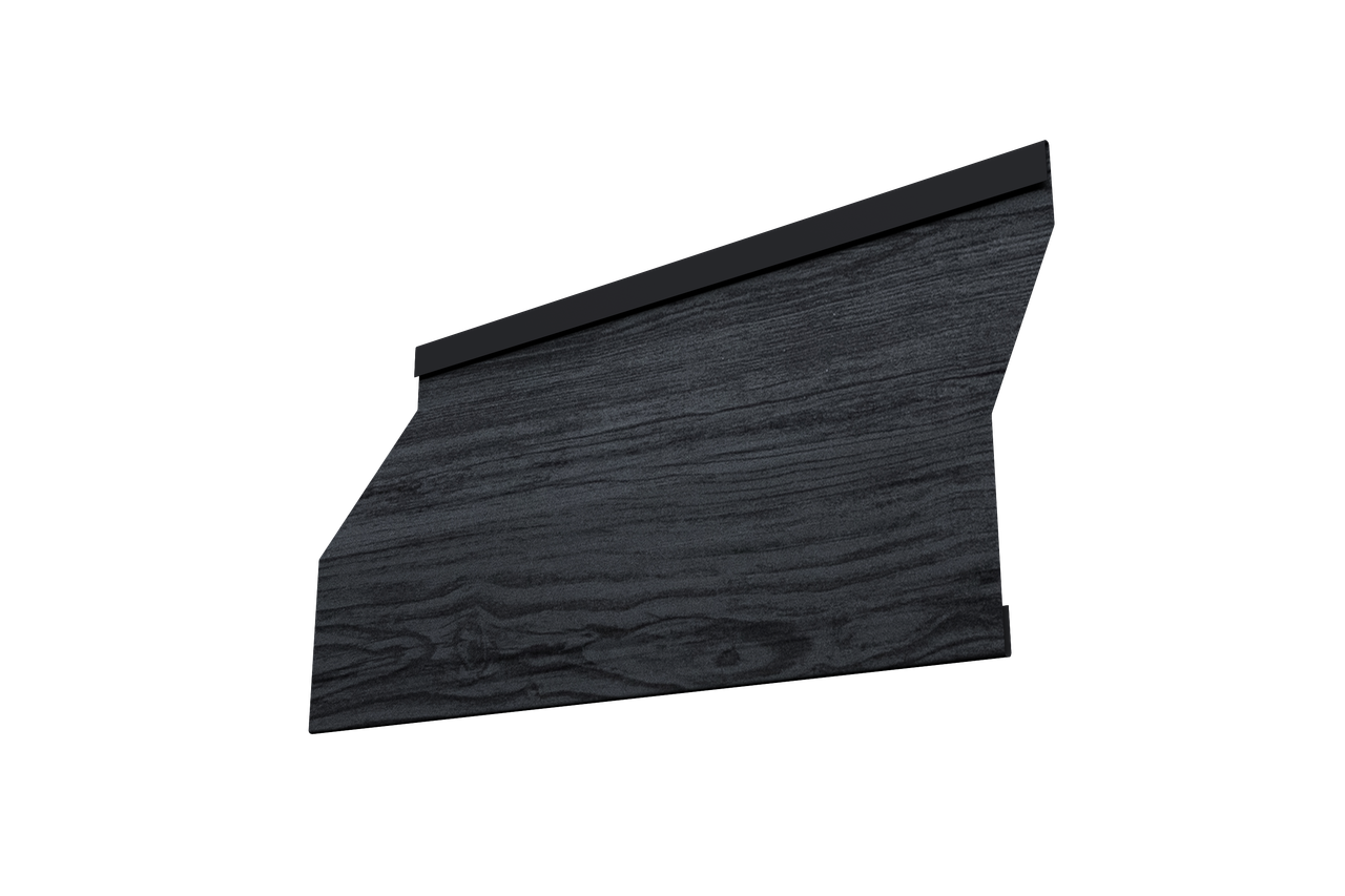 Ламель забора жалюзи Milan Slim 0,45 Print Premium Grey Wood TwinColor