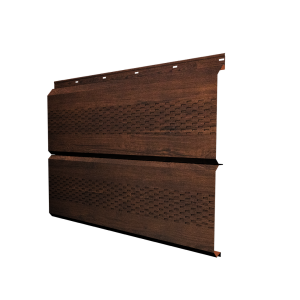 Софит ЭкоБрус new c перфорацией 0,45 Print Premium с пленкой Cherry Wood Dark FTC
