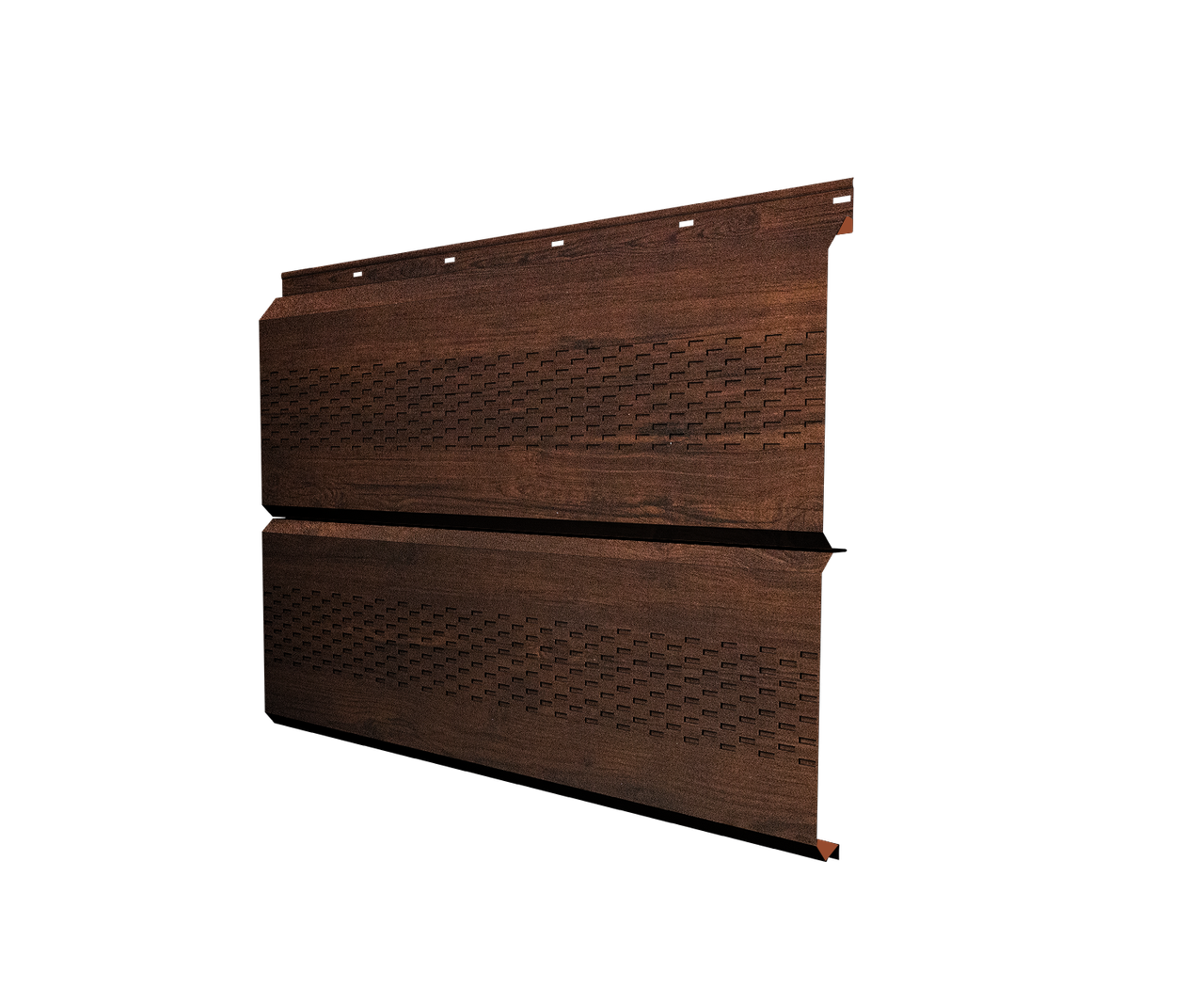 Софит ЭкоБрус new c перфорацией 0,45 Print Premium с пленкой Cherry Wood Dark FTC