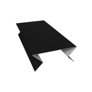 Планка угла внешнего составная нижняя 0,5 Satin с пленкой RAL 9005 черный (2м)