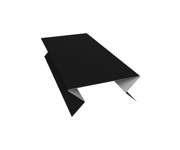 Планка угла внешнего составная нижняя 0,5 Satin с пленкой RAL 9005 черный (2м)