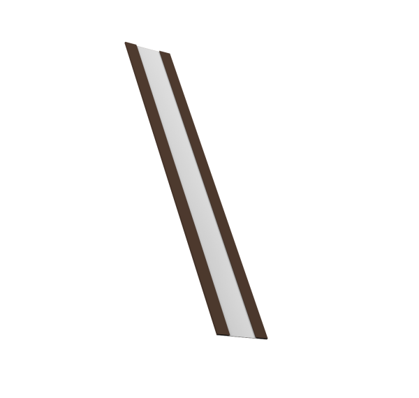 Крепежная планка жалюзи Milan, Milan Slim, Tokyo 0,45 Drap TR RAL 8017 шоколад (2,5м)