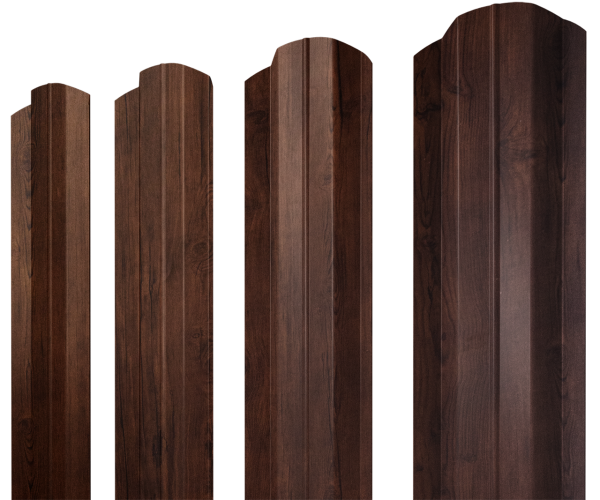 Штакетник М-образный B фигурный 0,4 Print Premium Cherry Wood Fresh TwinColor