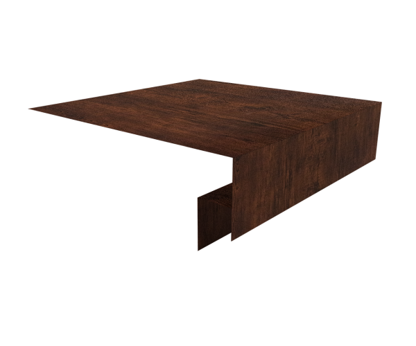 Планка околооконная сложная Блок-Хаус new Grand Line 250х50х27 (j-фаска) 0,45 Print-Double Premium Cherry Wood Dark F (3м)