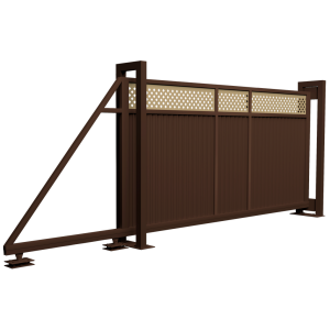 Ворота откатные Estet Plus 2,0х4,5 RAL 8017/1014