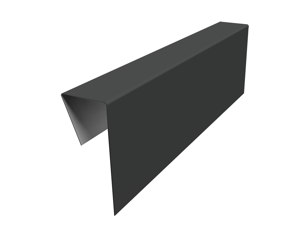 Планка приемная оконная фибросайдинга 0,5 Drap RAL 7016 антрацитово-серый (2м)