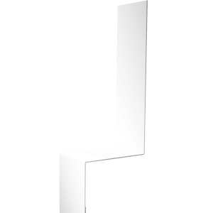 Планка примыкание боковое фальц 0,45 PE-Double с пленкой RAL 9003 сигнальный белый (2м)