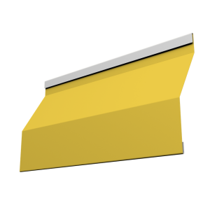 Ламель забора жалюзи Milan Slim 0,45 PE с пленкой RAL 1018 цинково-желтый