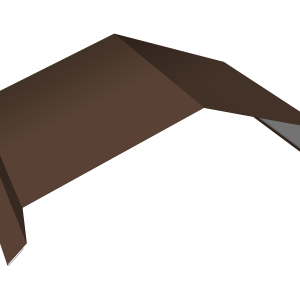 Парапетная крышка угольная 390мм 0,7 PE с пленкой RAL 8017 шоколад (3м)