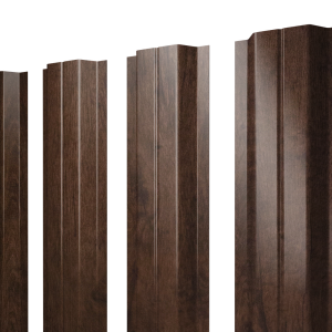 Штакетник П-образный A с прямым резом 0,4 Print Premium Antique Wood TwinColor