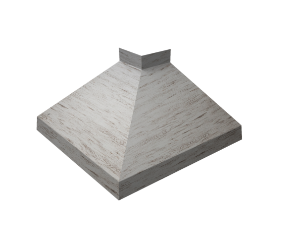 Угол отлива внешний 100 0,45 Print Elite с пленкой Snow Wood TwinColor