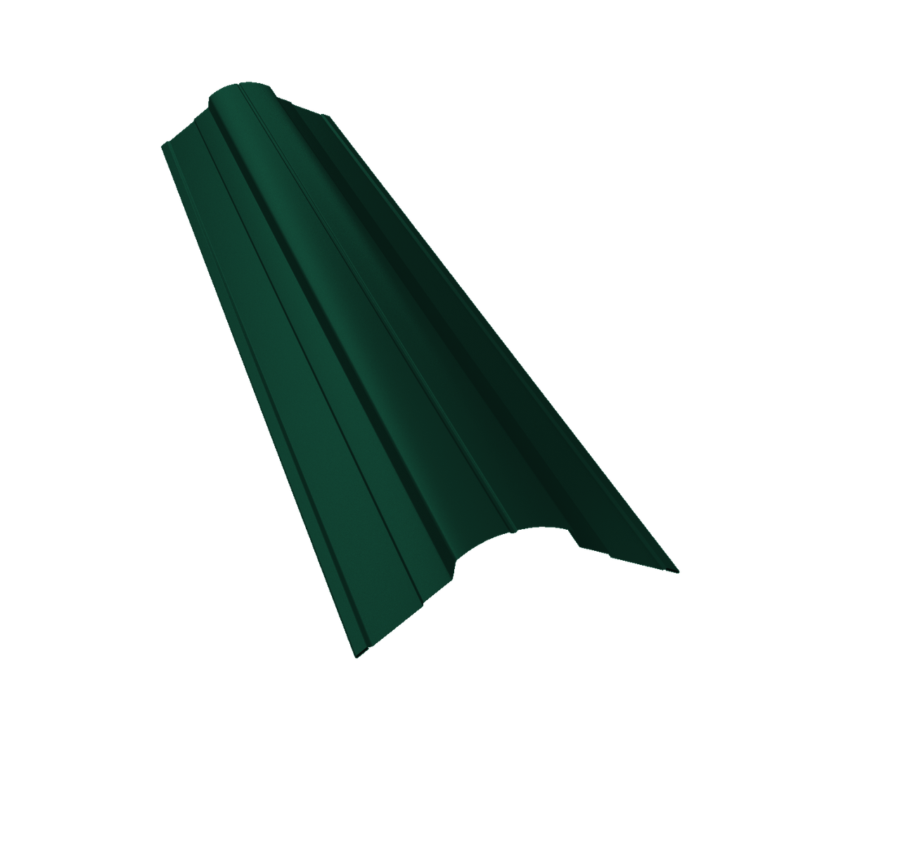 Планка конька фигурного 70x70 0,5 Satin Matt RAL 6005 зеленый мох (3м)