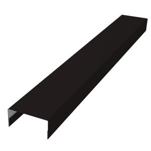 Крышка забора для горизонтального монтажа штакетника 0,45 Drap TR RAL 9005 черный (2м)