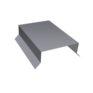 Парапетная крышка прямая 125мм 0,4 PE с пленкой RAL 7004 сигнальный серый (2,5м)