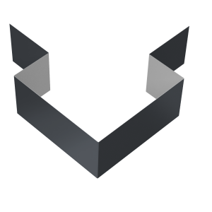 Угол внешний симметричный фибросайдинга 0,5 PurPro с пленкой RAL 7024 мокрый асфальт (2м)