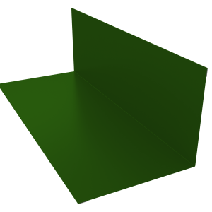 Планка примыкания 130х160мм 0,45 PE с пленкой RAL 6002 лиственно-зеленый (3м)