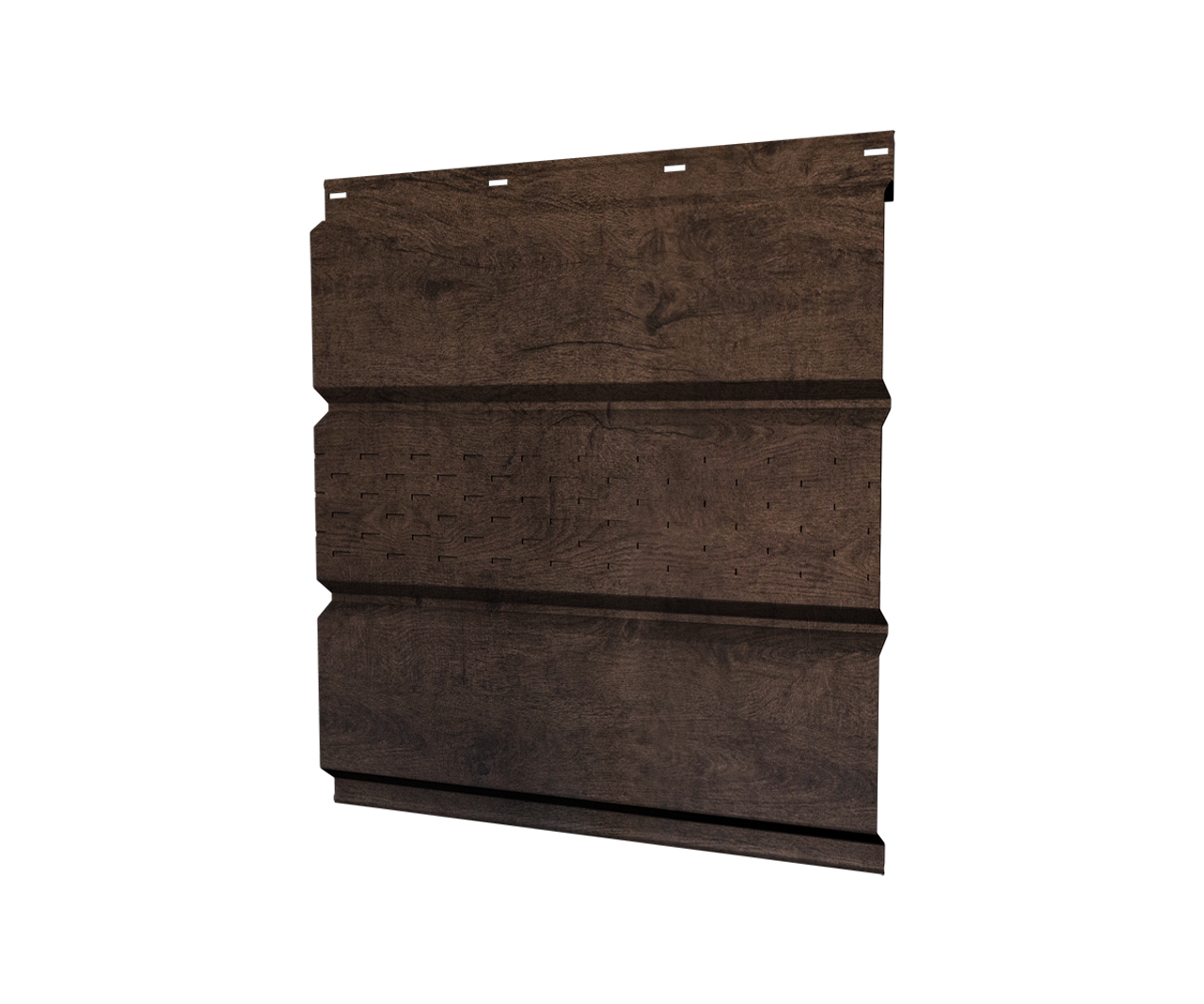 Софит металлический центральная перфорация 0,45 Print-Double Premium с пленкой Antique Wood