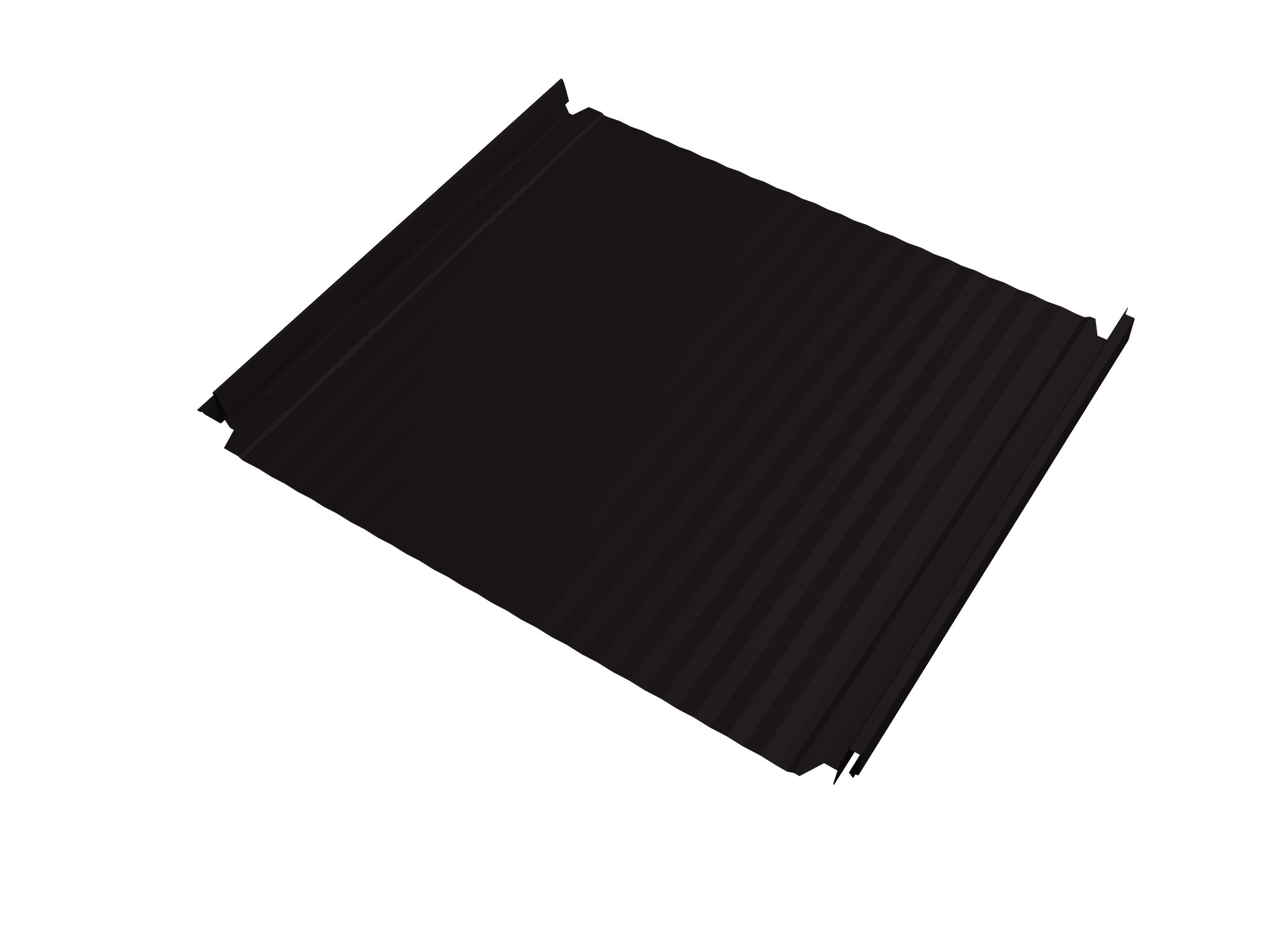 Кликфальц Double Pro Gofr Grand Line 0,45 Drap-double TX с пленкой на замках RAL 9005 черный