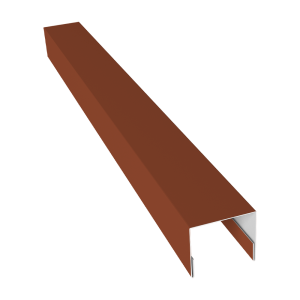 Планка П-образная заборная 24 0,5 Satin Matt RAL 8004 терракота (2м)