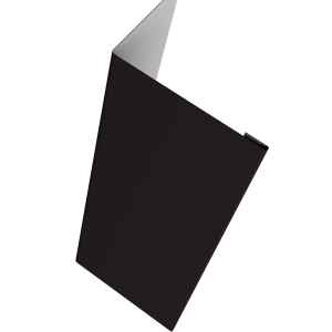 Нащельник (для калиток и ворот) 25х35 жалюзи Milan, Tokyo, Palermo 0,45 Drap TR RAL 9005 черный (L1,68)