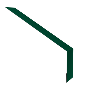 Планка карнизная для мягкой кровли 135х50 0,45 Drap RAL 6005 зеленый мох (3м)