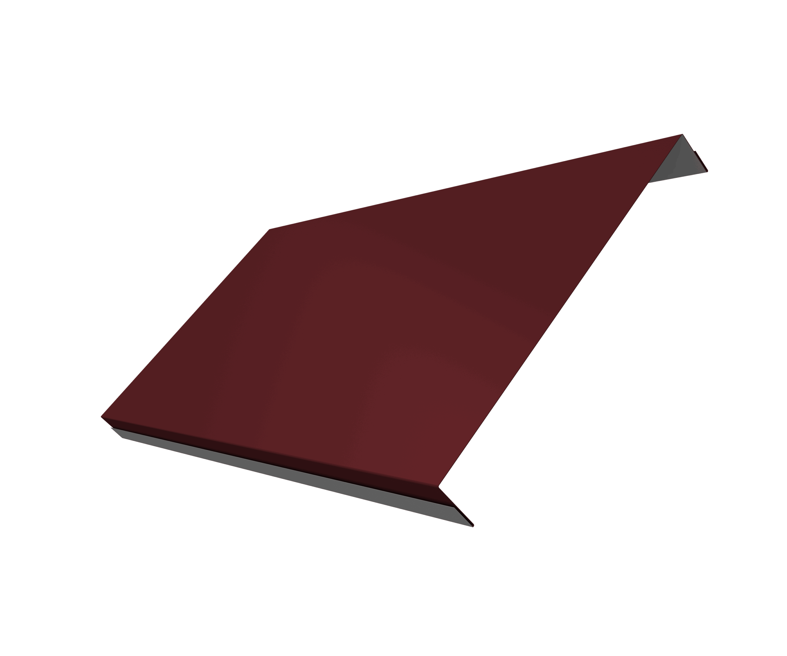 Ламель обратная 200 забора жалюзи Texas 0,5 Satin с пленкой RAL 3005 красное вино