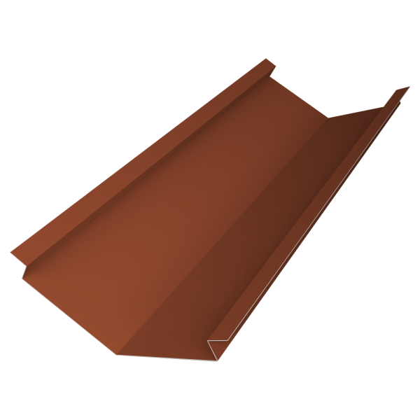 Планка ендовы нижней для композитной черепицы 140х140 0,5 Satin Matt TX RAL 8004 терракота (2м)