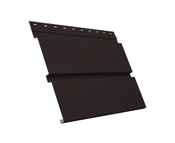Софит металлический Квадро Брус с перфорацией 0,5 Satin Matt TX с пленкой RAL 9005 черный