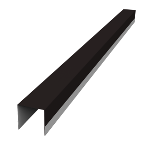 Планка вертикальная обратная для горизонтального монтажа штакетника 0,5 PurPro Matt 275 RAL 9005 черный (2,5м)