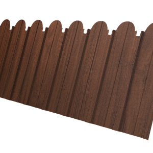 Профнастил C10A фигурный 0,45 Print Elite Choco Wood TwinColor