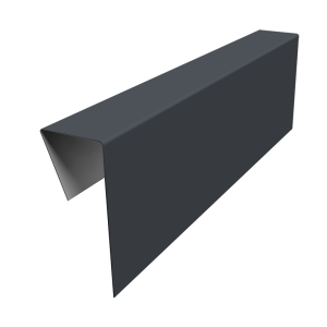 Планка приемная оконная фибросайдинга 0,5 Rooftop Бархат RAL 7024 мокрый асфальт (2м)