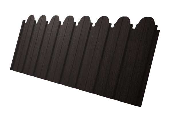 Профнастил C10B фигурный 0,45 Print Elite Coffee Wood TwinColor
