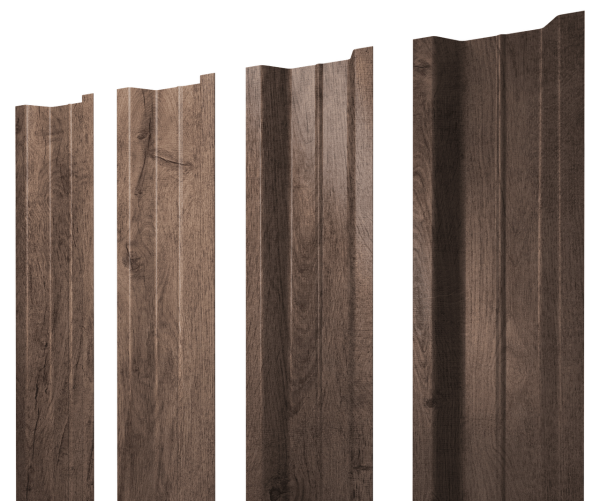 Штакетник П-образный В с прямым резом 0,45 Print Premium Almond Wood Fresh