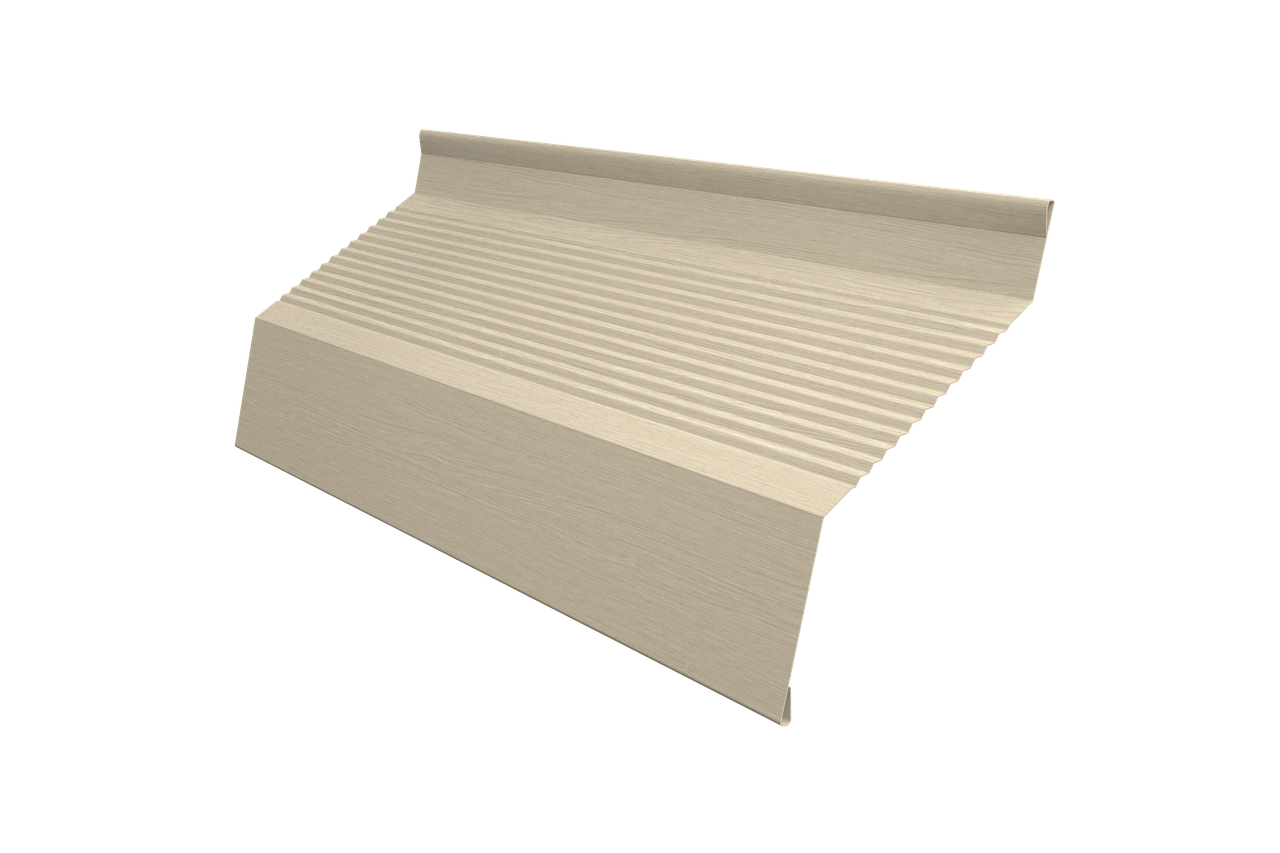 Ламель забора жалюзи Milan new gofr 0,45 Print Elite с пленкой Milky Wood TwinColor