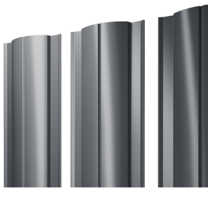 Штакетник Круглый с прямым резом 0,5 Velur X RAL 7024 мокрый асфальт