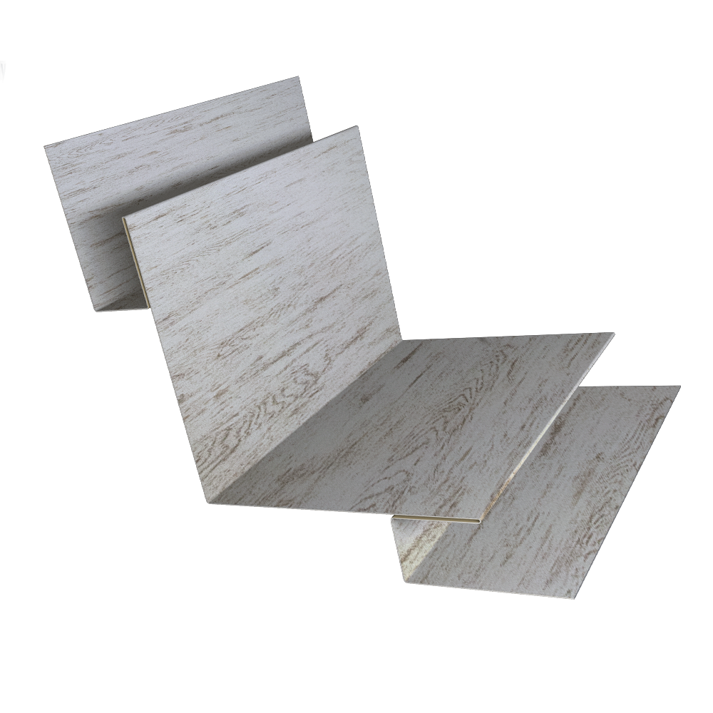 Угол внутренний сложный 90 град. 0,45 Print Elite Snow Wood TwinColor (3м)