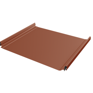 Кликфальц Pro Grand Line 0,5 Satin Matt TX с пленкой на замках RAL 8004 терракота