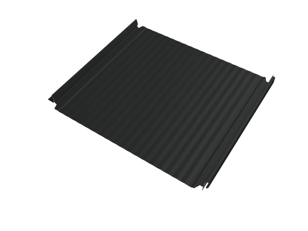Кликфальц Double Pro Gofr Grand Line 0,5 Satin Matt с пленкой на замках RAL 7016 антрацитово-серый