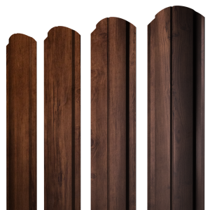 Штакетник Полукруглый Slim фигурный 0,4 Print Premium Cherry Wood Fresh TwinColor