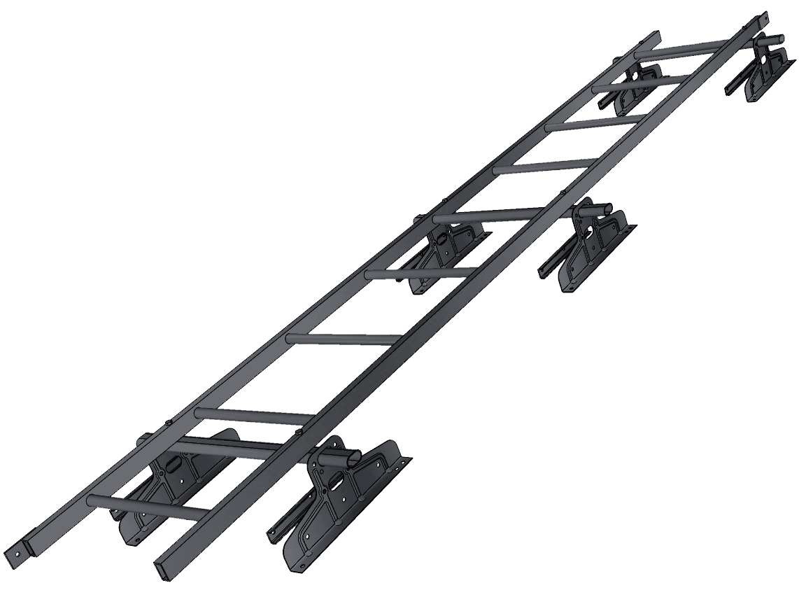 Лестница кровельная под фальц RAL 7024 (3м)