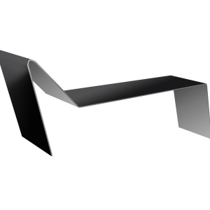 Планка примыкания для мягкой кровли 0,5 Satin с пленкой RAL 9005 черный (2м)