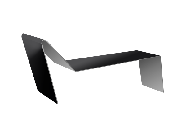 Планка примыкания для мягкой кровли 0,5 Satin с пленкой RAL 9005 черный (2м)