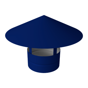 Дымник на трубу круглый d160 0,45 PE с пленкой RAL 5002 ультрамариново-синий