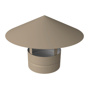 Дымник на трубу круглый d160 0,5 Satin с пленкой RAL 1015 светлая слоновая кость