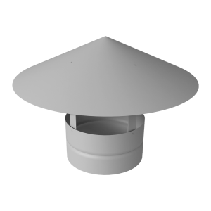 Дымник на трубу круглый d160 0,5 Satin с пленкой RAL 9003 сигнальный белый