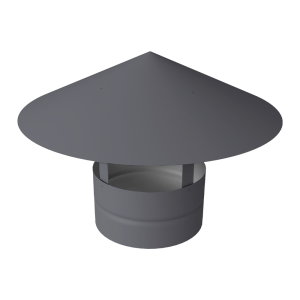 Дымник на трубу круглый d220 0,5 Satin с пленкой RAL 7004 сигнальный серый